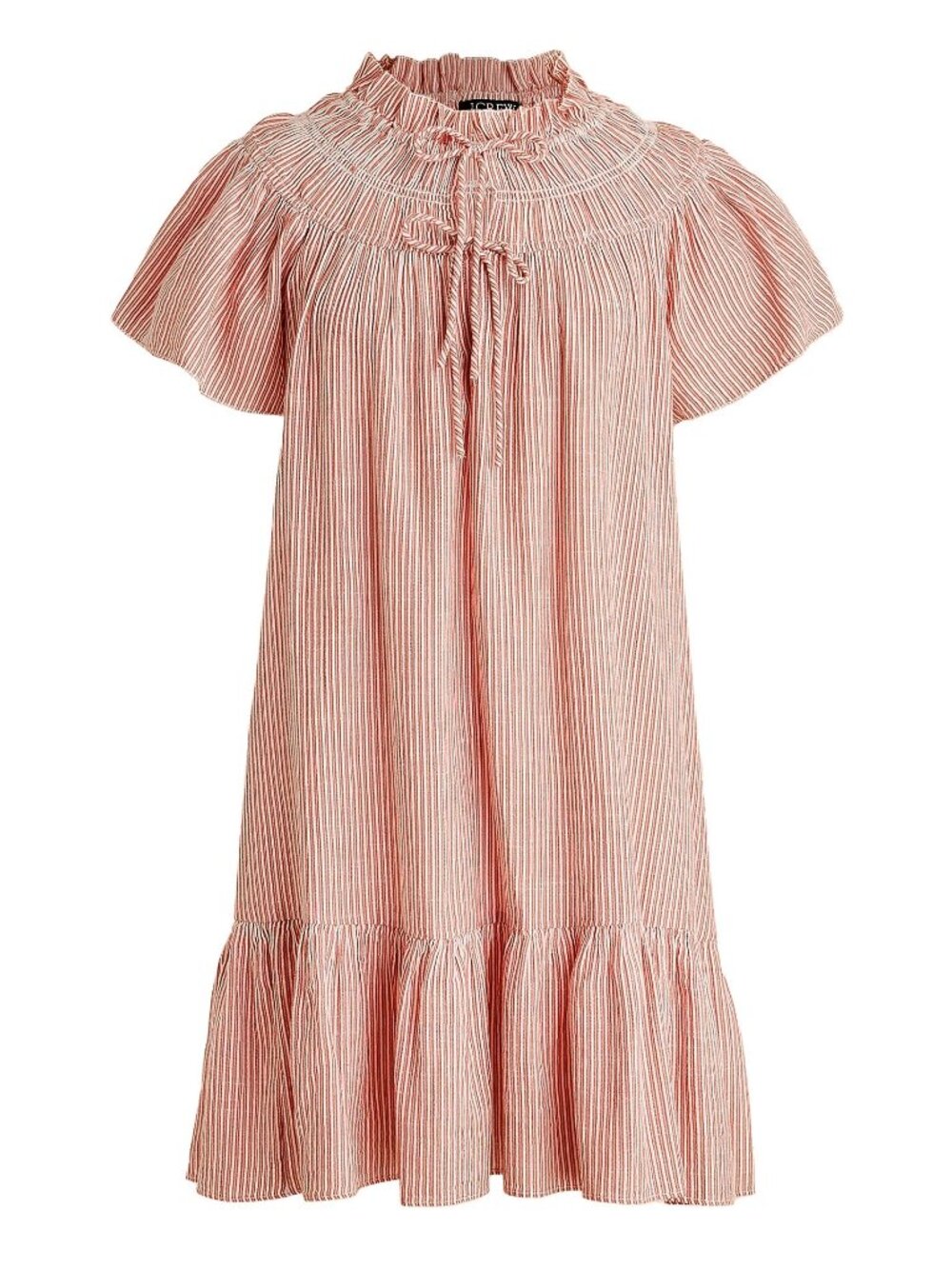 New J.Crew 100% Cotton Airy Gauze Striped Mini Dress Red White Small $148